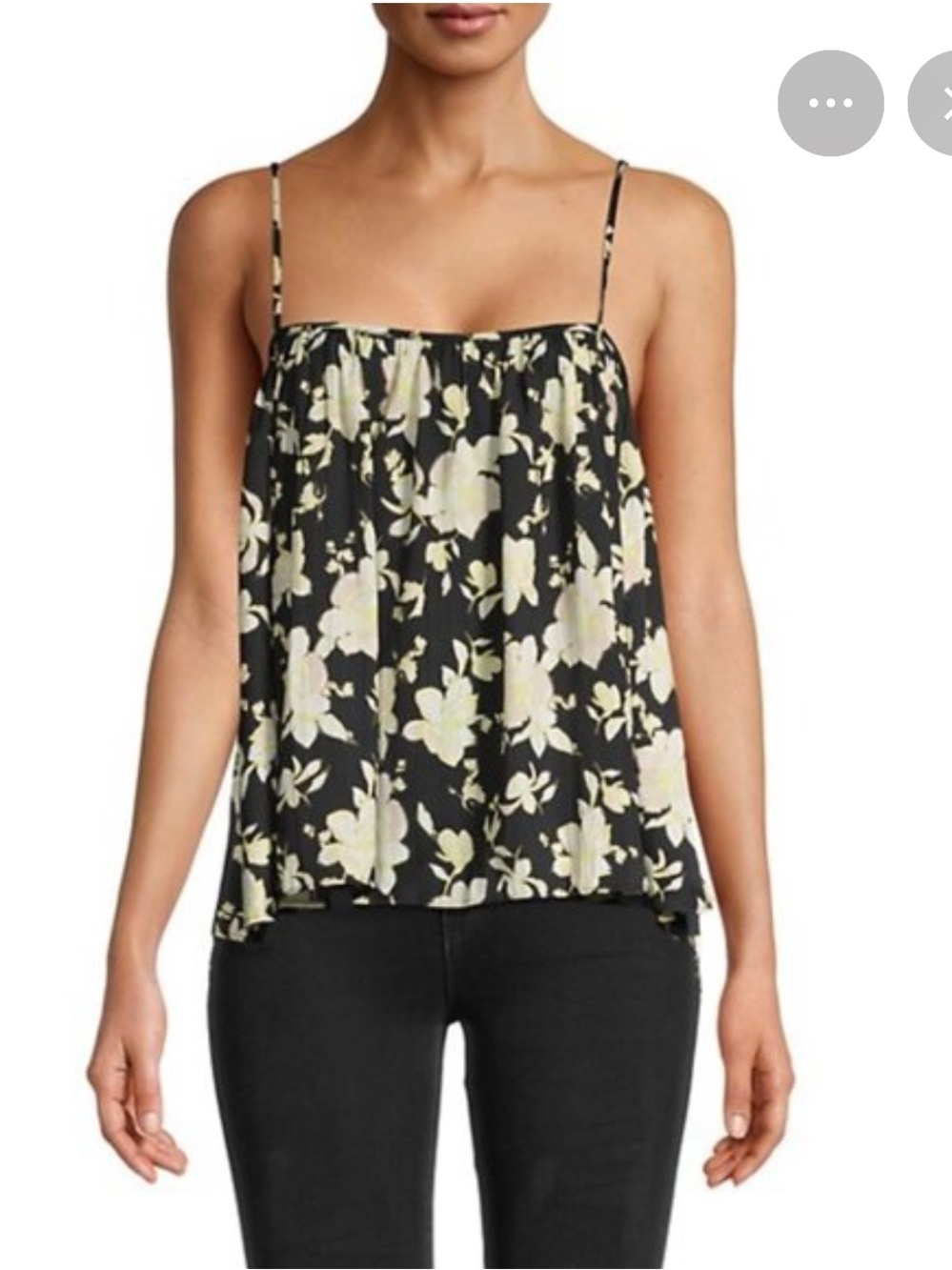 Intimately Free People Hot Take Flower Print Camisole in Black